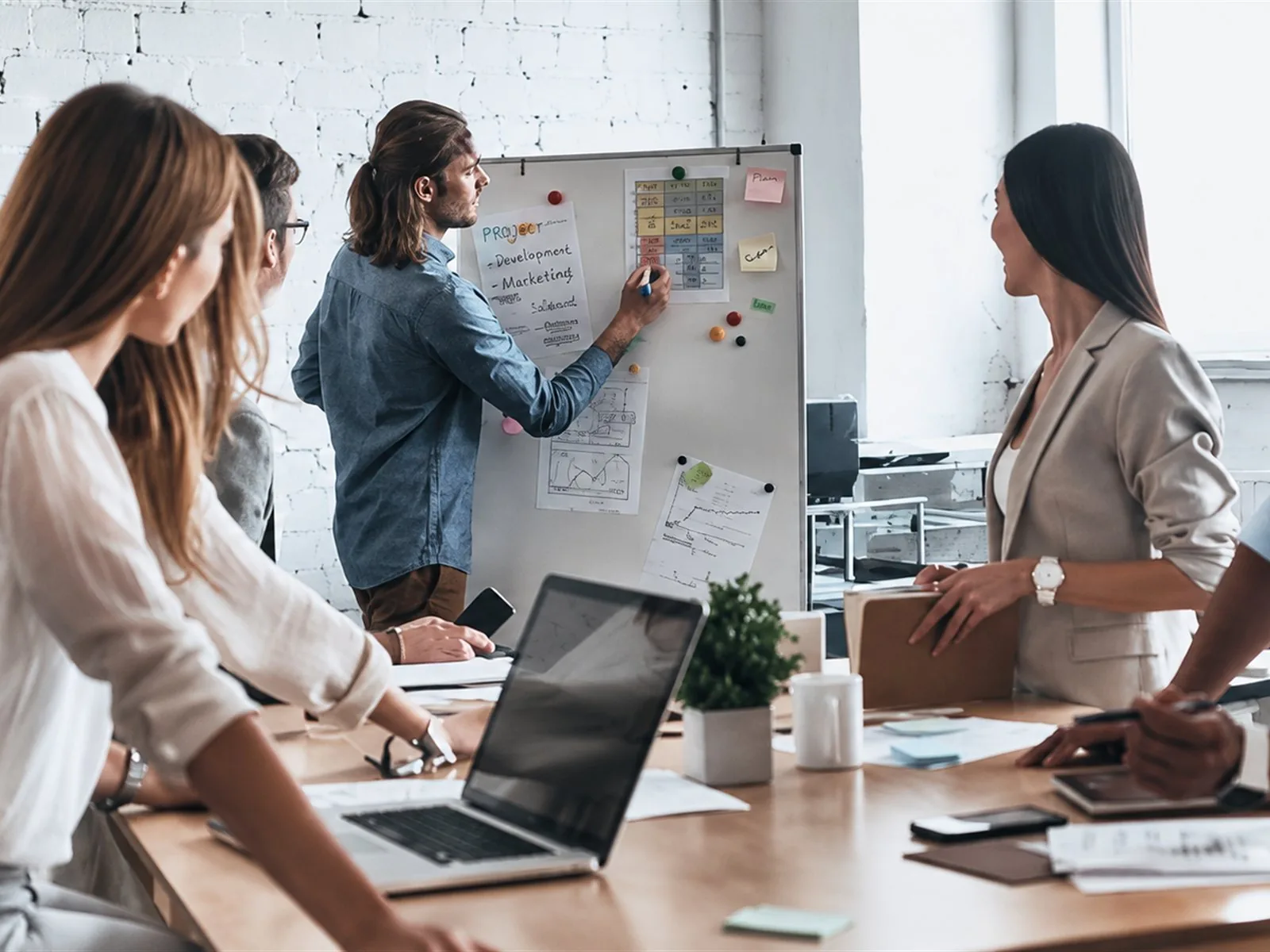 Marketing agency team planning a campaign